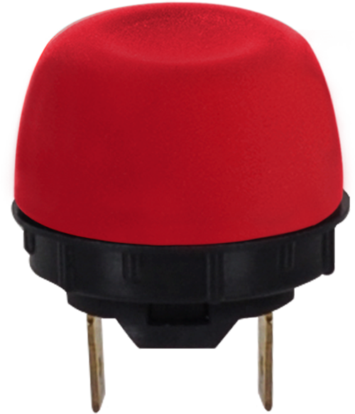 PLASTIC PUSH BUTTON M25X1 (TERMINAL TYPE,WITH RED WATERPROOF COVER )
