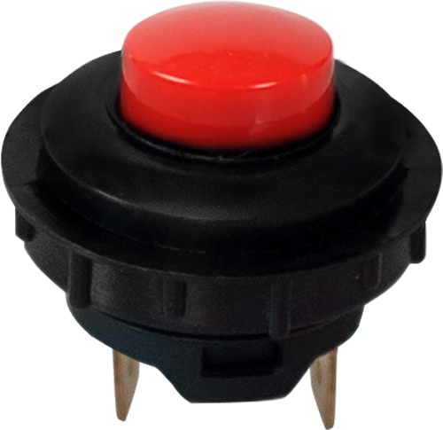 PLASTIC PUSH BUTTON M25X1 (TERMINAL TYPE , RED)