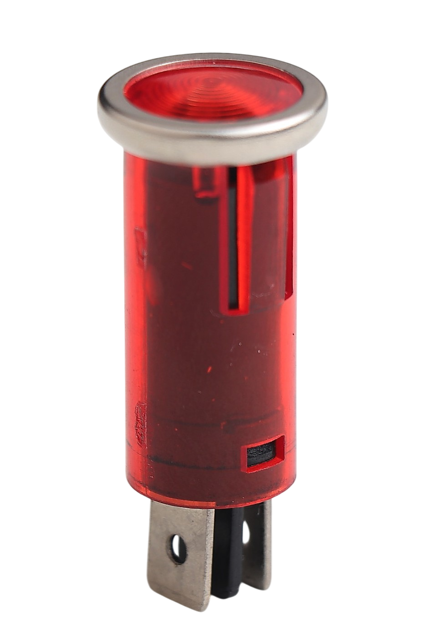 İKAZ LAMBASI 12V KIRMIZI - 1 (TERMİNALLİ, GEÇMELİ Ø12.7 MM) product image