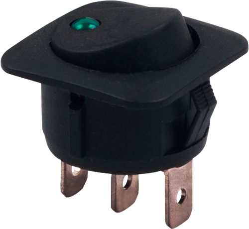 GREEN LED ILLUMINATED ON/OFF ROCKER SWITCH product image
