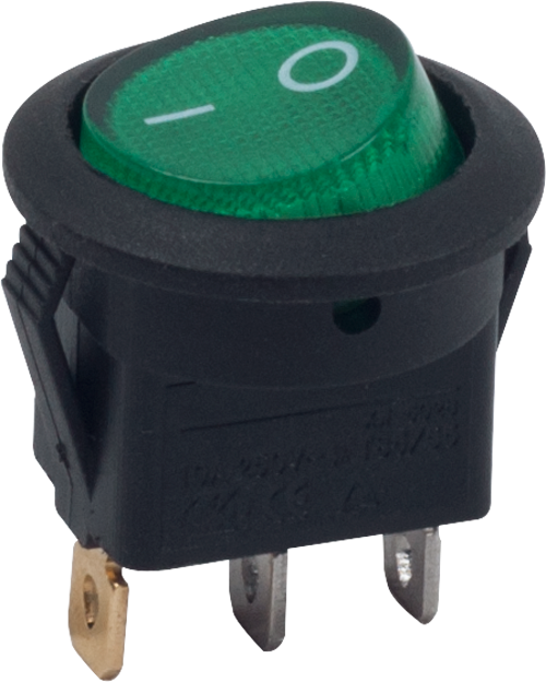AÇ/KAPA YEŞİL IŞIKLI YUVARLAK MİNİ ANAHTAR (24V) product image