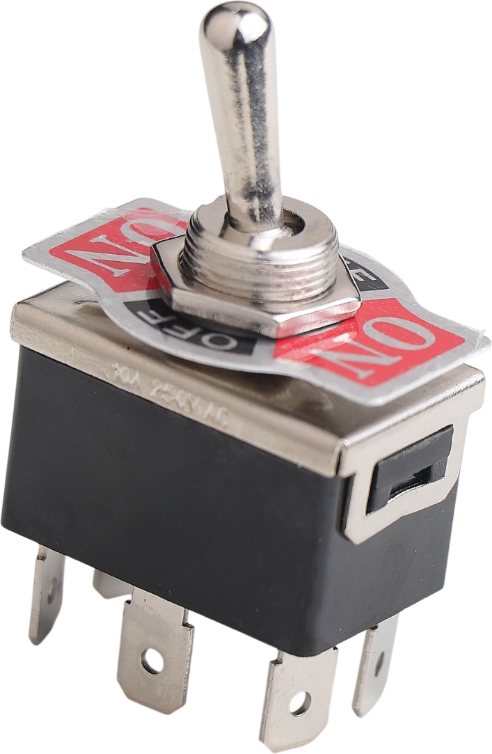 ON/OFF/ON METAL GEÇİŞ ANAHTARI (PC TERMİNALLİ, 6 BACAKLI) product image