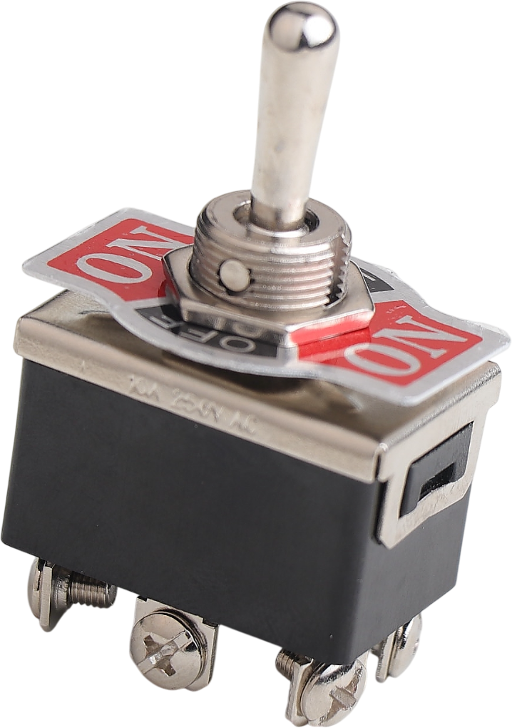 (ON)/OFF/(ON) METAL GEÇİŞ ANAHTARI (VİDA TERMİNALLİ, 2 TARAFA YAYLI, 6 BACAKLI) product image