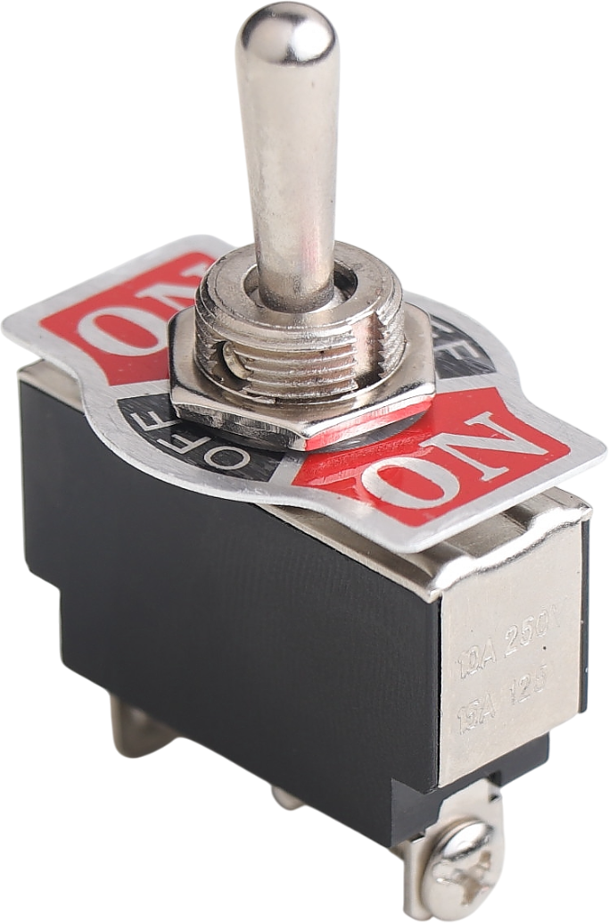 (ON)/OFF/(ON) METAL GEÇİŞ ANAHTARI (VİDA TERMİNALLİ, 2 TARAFA YAYLI, 3 BACAKLI) product image