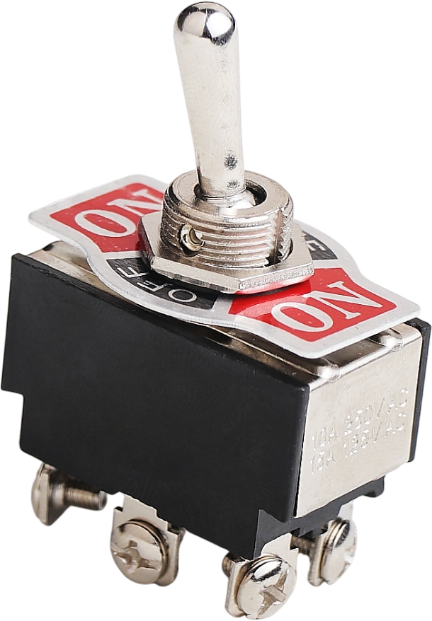 ON/OFF/(ON) METAL GEÇİŞ ANAHTARI (VİDA TERMİNALLİ, 1 TARAFA YAYLI, 6 BACAKLI) product image