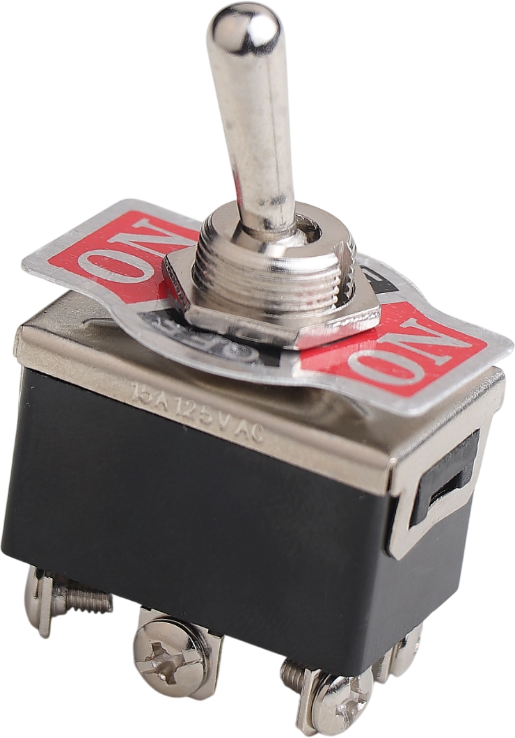 ON/OFF/ON METAL GEÇİŞ ANAHTARI (VİDA TERMİNALLİ, 6 BACAKLI) product image