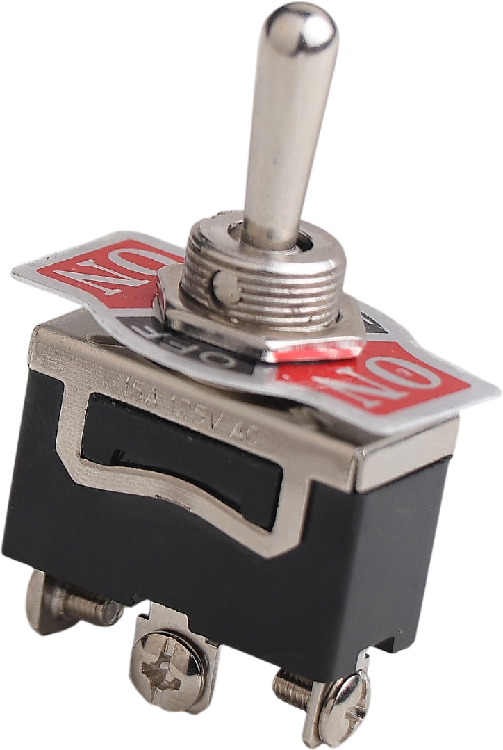 (ON)/OFF/(ON) METAL GEÇİŞ ANAHTARI (VİDA TERMİNALLİ, 2 TARAFA YAYLI, 3 BACAKLI) product image