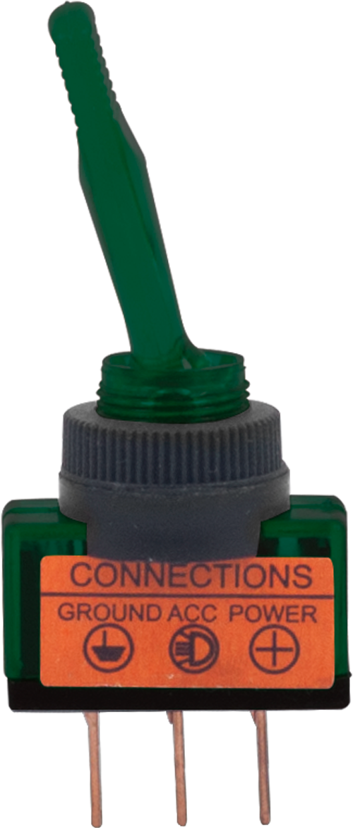 ON/OFF YEŞİL IŞIKLI GEÇİŞ ANAHTARI (PC TERMİNALLİ, 3 BACAKLI) product image