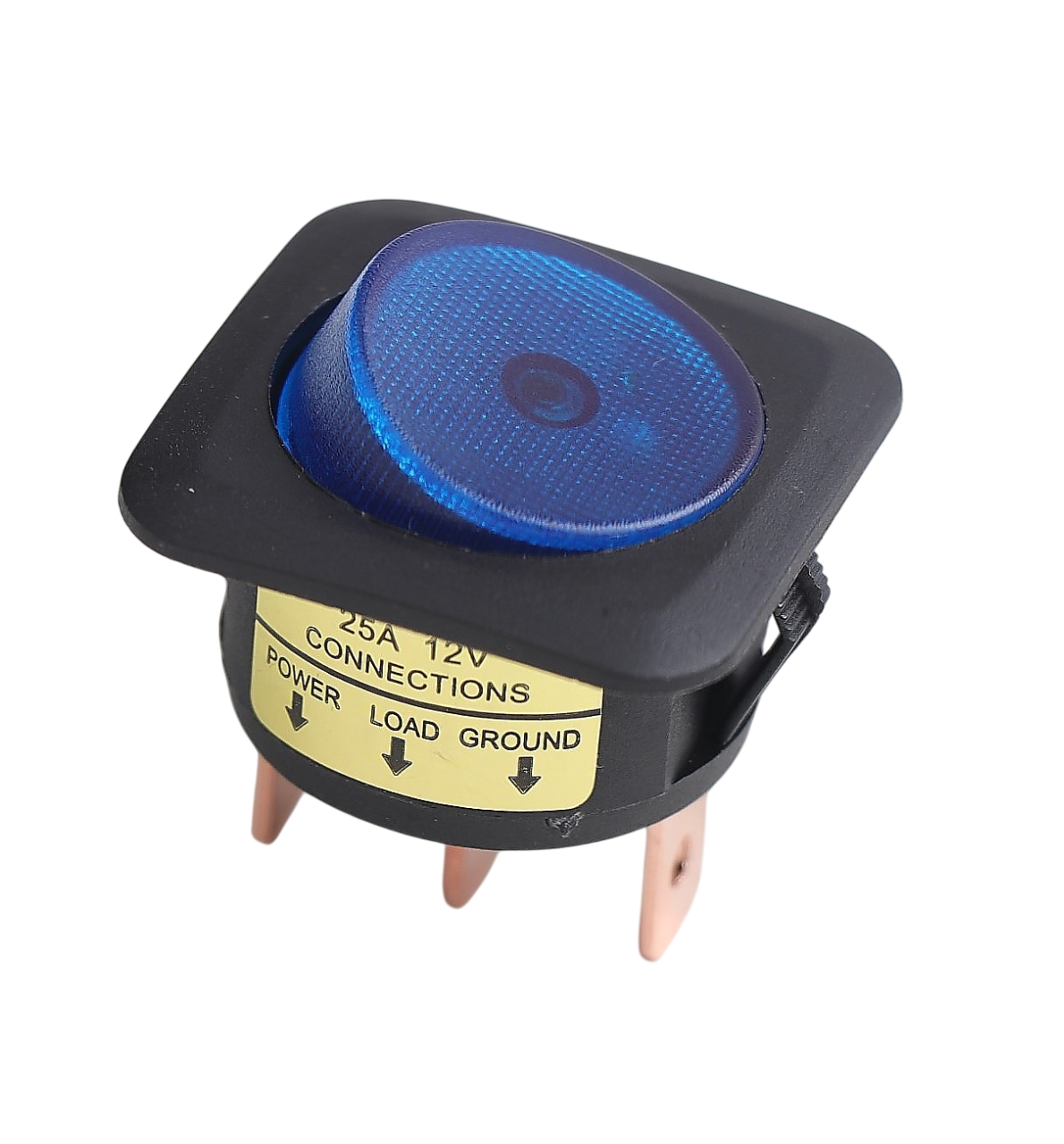 ON/OFF ÇERÇEVELİ MAVİ YUVARLAK ANAHTAR (25A, 12V) product image