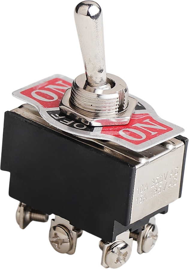 ON/OFF/ON METAL GEÇİŞ ANAHTARI (VİDA TERMİNALLİ, 6 BACAKLI) product image